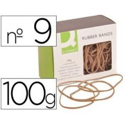Gomillas elasticas Q-CONNECT 100 gr numero 9 90 x 2 mm