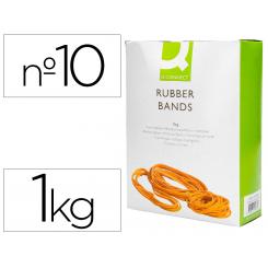 Gomillas elasticas Q-CONNECT 1000 gr numero 10 100 x 2 mm