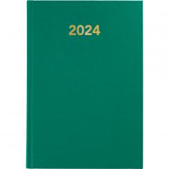 GRAFOPLAS Agenda 2024 vinilo forrado tapa dura cuatrilingüe Serie Baviera Verde