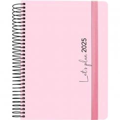 GRAFOPLÁS Agenda 2025 15x21 D/P COLORS rosa pastel