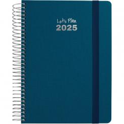 GRAFOPLÁS Agenda 2025 A5 15x21 Serie FANCY azul oscuro