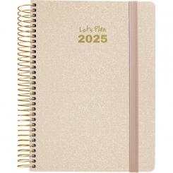 GRAFOPLÁS Agenda 2025 A5 15x21 Serie METALLIC arena