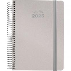 GRAFOPLÁS Agenda 2025 A5 15x21 Serie METALLIC plata