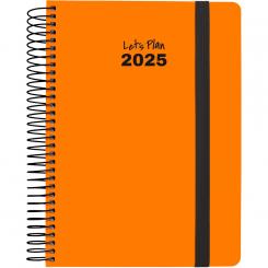 GRAFOPLÁS Agenda 2025 15x21 Serie NEÓN naranja