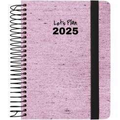 GRAFOPLÁS Agenda 2025 A6 D/P ECOJEANS rosa