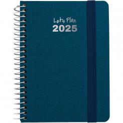 GRAFOPLÁS Agenda 2025 A6 S/V FANCY azul oscuro