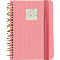 GRAFOPLÁS Agenda 2025 A6 S/V GEOMETRIC coral