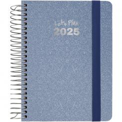 GRAFOPLÁS Agenda 2025 A6 S/V METALLIC azul