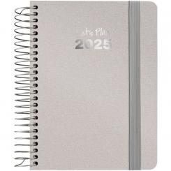 GRAFOPLÁS Agenda 2025 A6 S/V METALLIC plata