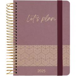 GRAFOPLÁS Agenda 2025 A6 S/V NATURE CONCEPT violeta