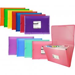 Grafoplás Archivador Fuelle Gomas  PP 13 Separadores Multitaladro Rosa