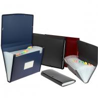Grafoplas Archivador Fuelle Gomas PP 13 Separadores Azul con ribete