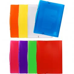 Grafoplas Archivador Fuelle PP XS con gomas translúcida azul