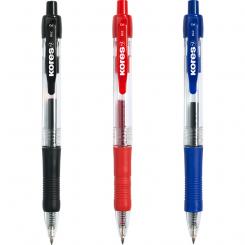 KORES Boligrafo 0,7mm BG2 Tinta Gel azul Retráctil