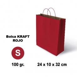 GRAFOPLÁS Bolsa Kraft 10123 S 24X10X32 100G Rojo