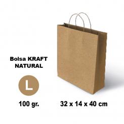 GRAFOPLÁS Bolsa Kraft 10307 L 32X14X40 100G Liso N