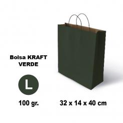 GRAFOPLÁS Bolsa Kraft 10369 L 32X14X40 100G Verde