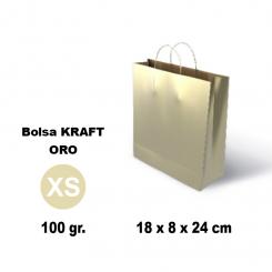 GRAFOPLÁS Bolsa Kraft 10949 Xs 18X8X24 100G Oro