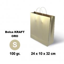 GRAFOPLÁS Bolsa Kraft 11069 S 24X10X32 100G Oro