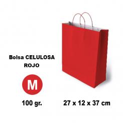 GRAFOPLÁS Bolsa papel celulosa 10680 M  27X12X37 100G Rojo