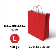 GRAFOPLÁS Bolsa papel celulosa 10802 L  32X14X40 100G Rojo