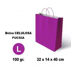 GRAFOPLÁS Bolsa papel celulosa 10826 L  32X14X40 100G Fucsia