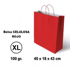 GRAFOPLÁS Bolsa papel celulosa 10925 Xl 40X18X43 100G Rojo