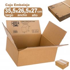 FIXO Caja embalaje 355X265X270 Marron Canal Sencillo 3mm