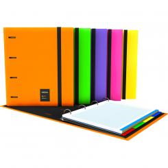 Grafoplas Carpebook Carpeta de Anillas 4D35 A4 Unequal Fluor verde