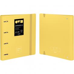 Grafoplás Carpebook Carpeta de Anillas 4D35 A4   UNEQUAL MINIMAL Amarillo soft
