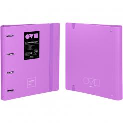 Grafoplás Carpebook Carpeta de Anillas 4D35 A4   UNEQUAL MINIMAL Lavanda