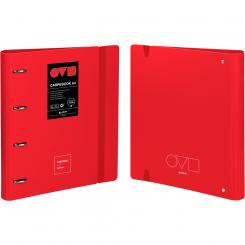 Grafoplás Carpebook Carpeta de Anillas 4D35 A4   UNEQUAL MINIMAL Rojo