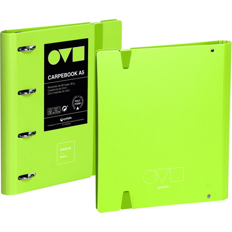 grafoplas-carpebook-carpeta-de-anillas-4o25-a5-unequal-minimal-verde-claro