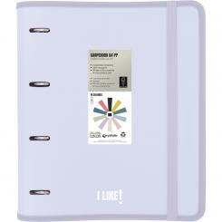 GRAFOPLAS Carpebook carpeta de anillas PP mate A4 4x35mm color lavanda FSC Like3