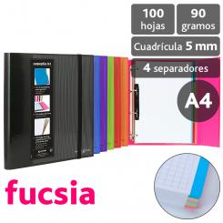 Grafoplas Carpeplus Carpeta de Anillas 4D25 Forrado Multiline fucsia