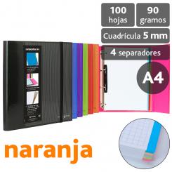 Grafoplas Carpeplus Carpeta de Anillas 4D25 Forrado Multiline naranja