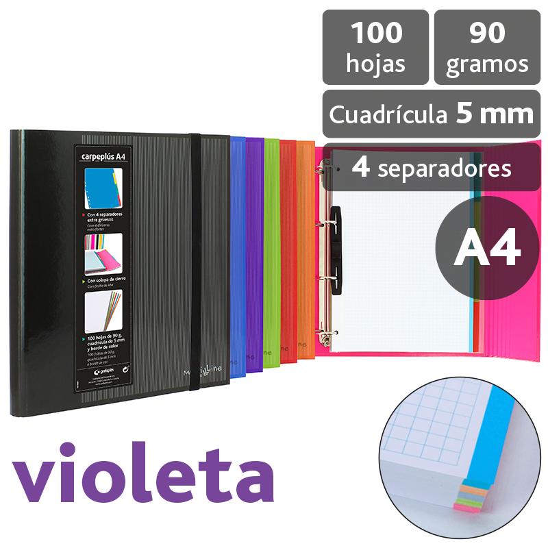 grafoplas-carpeplus-4d25-forrado-multiline-violeta