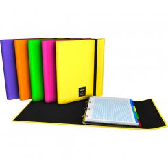 Grafoplas Carpeplus Carpeta de Anillas 4D25 Forrado Unequal Fluor naranja