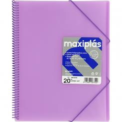 Grafoplás Carpeta 20 Fundas Maxiplas translúcidas Lavanda soft