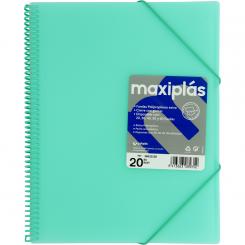 Grafoplás Carpeta 20 Fundas Maxiplas translúcidas Mint