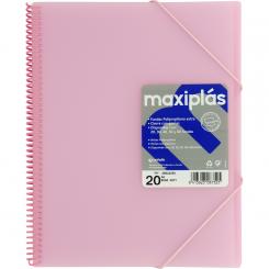 Grafoplás Carpeta 20 Fundas Maxiplas translúcidas Rosa Soft