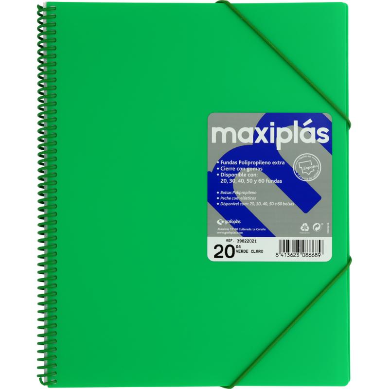 grafoplas-carpeta-20-fundas-maxiplas-verde-claro