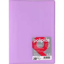 Grafoplas carpeta carpeta Poliplas 20 Fundas  Folio Translúcida Lavanda soft