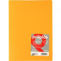Grafoplas carpeta con fundas Poliplas 20 Fundas  Folio Mandarina