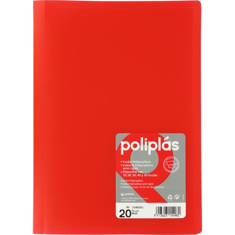 grafoplas-carpeta-con-fundas-poliplas-20-fundas-folio-rojo