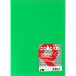 Grafoplas carpeta con fundas Poliplas 20 Fundas  Folio Verde Claro