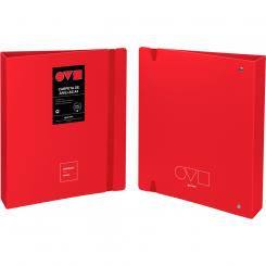 Grafoplás Carpeta de anillas 4D40 A4 UNEQUAL MINIMAL Rojo