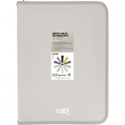 GRAFOPLÁS Carpeta de anillas con cremallera PP 4D25 A4+ Like3 Arena