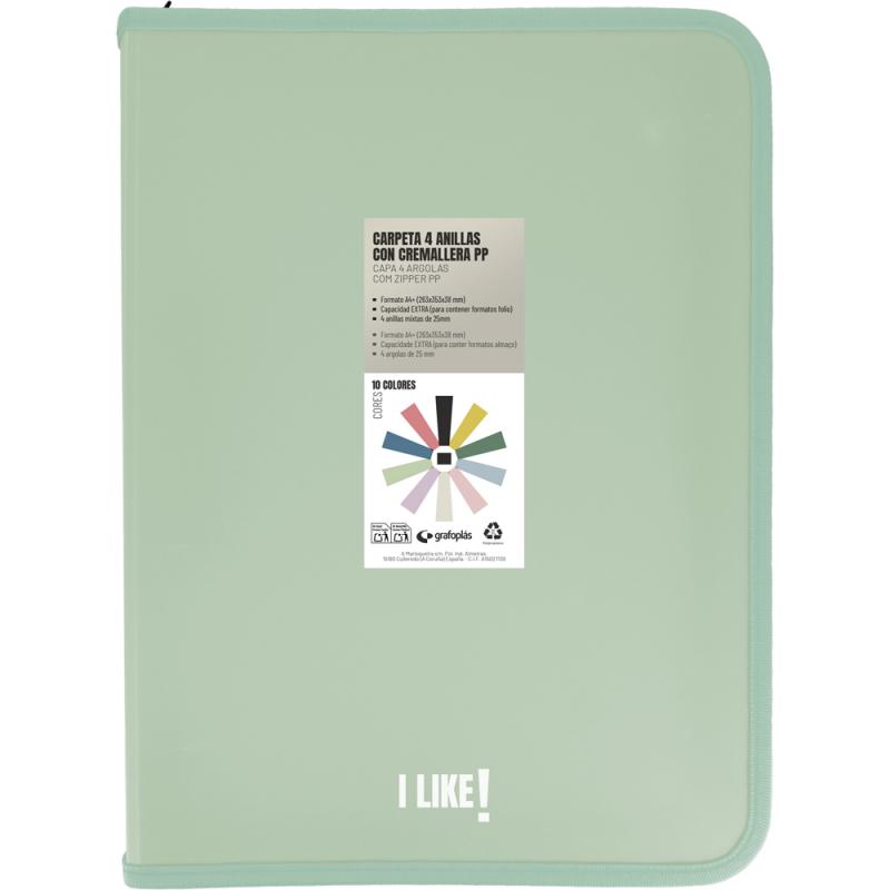 grafoplas-carpeta-de-anillas-con-cremallera-pp-4d25-a4-like3-verde-claro