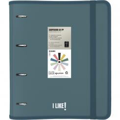 GRAFOPLÁS Carpeta de anillas con recambio CARPEBOOK PP A4  Like3 Azul Oscuro
